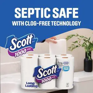 Scott 1000 Toilet Paper, 12 Rolls, 1,000 Sheets per Roll Scott 1000 Toilet Paper, 12 Rolls, 1,000 Sheets per Roll