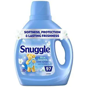 Snuggle Liquid Fabric Softener, Cuddle-Up Fresh Blue Sparkle, 66 oz, 97 Loads Snuggle Liquid Fabric Softener, Cuddle-Up Fresh Blue Sparkle, 66 oz, 97 Loads