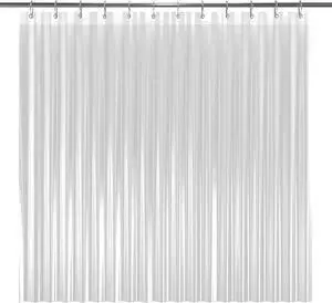 Liba PEVA 8G Heavy Weight Bathroom Curtain Shower Liners, Non-Toxic Fabric, Heavy-Duty Thickness, Waterproof, Clear, 72" W x 72" H Liba PEVA 8G Heavy Weight Bathroom Curtain Shower Liners, Non-Toxic Fabric, Heavy-Duty Thickness, Waterproof, Clear, 72" W x 72" H