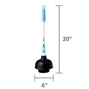 Great Value Deluxe Toilet Plunger with 16-in Ergonomic Plastic Handle, 1 Each Great Value Deluxe Toilet Plunger with 16-in Ergonomic Plastic Handle, 1 Each