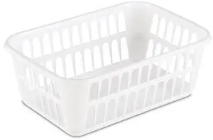 (6 pack) Sterilite Storage Basket, Versatile Open Plastic Bin, White (6 pack) Sterilite Storage Basket, Versatile Open Plastic Bin, White