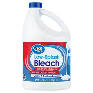 Great Value Concentrated Low Splash Bleach, 121 fl oz Great Value Concentrated Low Splash Bleach, 121 fl oz