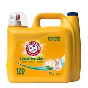 ARM & HAMMER Sensitive Skin Plus Fresh Scent Liquid Laundry Detergent 170 fl oz, 170 Loads ARM & HAMMER Sensitive Skin Plus Fresh Scent Liquid Laundry Detergent 170 fl oz, 170 Loads