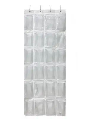 Mainstays 24 Pocket Clear Over the Door Non Woven Closet Shoe Organizer Shelf - Arctic White Mainstays 24 Pocket Clear Over the Door Non Woven Closet Shoe Organizer Shelf - Arctic White