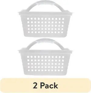 (2 pack) Mainstays Small Portable Shower Caddy Frost Plastic (2 pack) Mainstays Small Portable Shower Caddy Frost Plastic