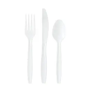 Great Value Plastic Disposable Cutlery Set, White, 96 Count, 32 Forks, 32 Spoons, 32 Knives Great Value Plastic Disposable Cutlery Set, White, 96 Count, 32 Forks, 32 Spoons, 32 Knives