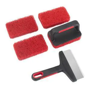 Expert Grill Griddle Cleaning Kit, HeavyDuty Stainless Steel Scraper, Scrub Brush with 3 Replacement Pads, Safe for Cast Iron & MultiSurface Cookware, HeatResistant Handle for BBQ Cookout Grill Mai Expert Grill Griddle Cleaning Kit, HeavyDuty Stainless Steel Scraper, Scrub Brush with 3 Replacement Pads, Safe for Cast Iron & MultiSurface Cookware, HeatResistant Handle for BBQ Cookout Grill Mai