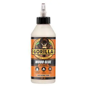 Gorilla Ultimate Waterproof Wood Glue, 8 fl oz, Fast Dry for Indoor & Outdoor Use, Natural Wood Color Gorilla Ultimate Waterproof Wood Glue, 8 fl oz, Fast Dry for Indoor & Outdoor Use, Natural Wood Color