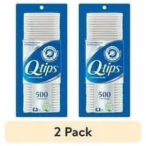 Q-tips Original Cotton Swabs (2 Pack), 500 Count, 100% Cotton, for Home, First Aid & Beauty Q-tips Original Cotton Swabs (2 Pack), 500 Count, 100% Cotton, for Home, First Aid & Beauty