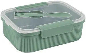 Mainstays 42oz Rectangle Bento Food Storage Container, Green Sage Mainstays 42oz Rectangle Bento Food Storage Container, Green Sage