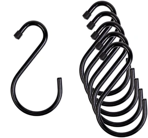 Mainstays Premium Steel Large Hooks with Rubber Gripped Finish for Closet Storage, 6 Pack Mainstays Premium Steel Large Hooks with Rubber Gripped Finish for Closet Storage, 6 Pack