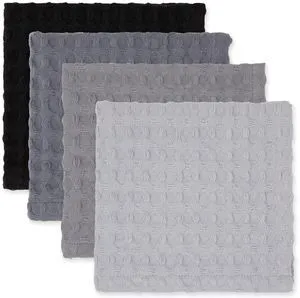 Mainstays 4-Pack Waffle Dishcloth Set, 100% Cotton, Gray, 12x12 Inches Mainstays 4-Pack Waffle Dishcloth Set, 100% Cotton, Gray, 12x12 Inches