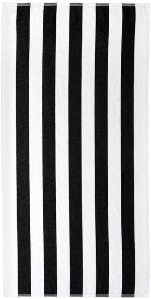 Mainstays Cabana Stripe Beach Towel, 58in x 28in, Black Mainstays Cabana Stripe Beach Towel, 58in x 28in, Black