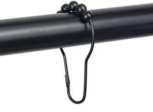 Mainstays Shower Curtain Rollerball Hooks, Black, 12-Piece Set, 100% Iron Mainstays Shower Curtain Rollerball Hooks, Black, 12-Piece Set, 100% Iron