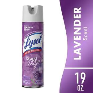 Lysol Disinfectant Spray 19 oz, Lavender & Cotton Blossom, Sanitizing & Antibacterial Bathroom Deodorizer Lysol Disinfectant Spray 19 oz, Lavender & Cotton Blossom, Sanitizing & Antibacterial Bathroom Deodorizer