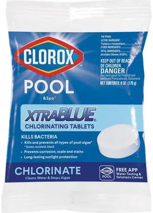 Clorox Pool&Spa XtraBlue+ 3" Chlorinating Tablets, 6oz Clorox Pool&Spa XtraBlue+ 3" Chlorinating Tablets, 6oz