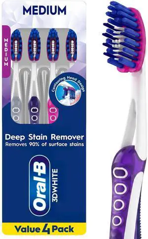 Oral-B Pro Whitening Medium Toothbrush, 4 Count Oral-B Pro Whitening Medium Toothbrush, 4 Count