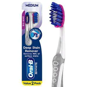 Oral-B Pro Whitening Manual Toothbrush Medium Bristles 2Count Oral-B Pro Whitening Manual Toothbrush Medium Bristles 2Count