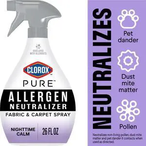 Clorox PURE Nighttime Calm Fabric and Carpet Allergen Neutralizer Spray, 26fl oz Clorox PURE Nighttime Calm Fabric and Carpet Allergen Neutralizer Spray, 26fl oz