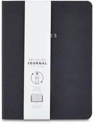 Pen+Gear Journal, Black Fabric Cover with Elastic Band, 240 Ruled Pages Pen+Gear Journal, Black Fabric Cover with Elastic Band, 240 Ruled Pages