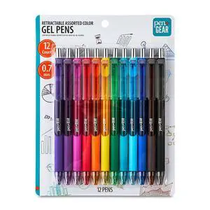 Pen+Gear Retractable Gel Pens, Medium Point 0.7mm, Assorted Ink, 12 Count Pen+Gear Retractable Gel Pens, Medium Point 0.7mm, Assorted Ink, 12 Count