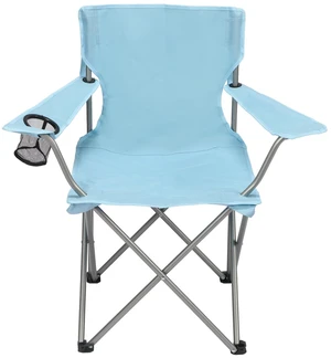 Ozark Trail Quad Folding Camp Chair with Cup Holder, Sky Blue Ozark Trail Quad Folding Camp Chair with Cup Holder, Sky Blue