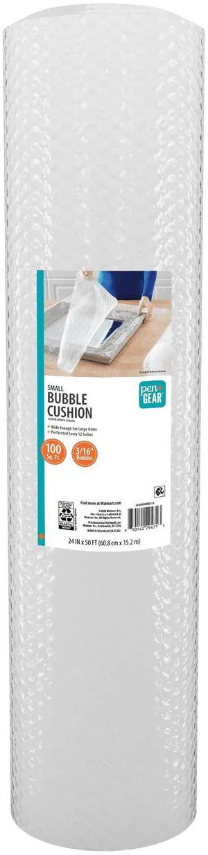 Pen+Gear Bubble Wrap Roll, 24 in x 50 ft, 3/16 in Bubbles Pen+Gear Bubble Wrap Roll, 24 in x 50 ft, 3/16 in Bubbles