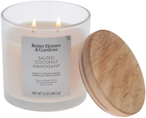 Better Homes & Gardens 12 oz 2-Wick Salted Coconut Mahogany Scented Ombre Jar Candle Better Homes & Gardens 12 oz 2-Wick Salted Coconut Mahogany Scented Ombre Jar Candle