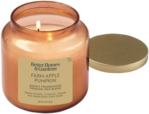 Better Homes & Gardens 2-Wick Jar Candle, Farm Apple & Pumpkin, 14 oz Better Homes & Gardens 2-Wick Jar Candle, Farm Apple & Pumpkin, 14 oz