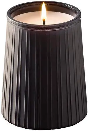 Better Homes & Gardens 16.1oz Warm Leathered Amber Scented Ribbed Jar Candle Better Homes & Gardens 16.1oz Warm Leathered Amber Scented Ribbed Jar Candle