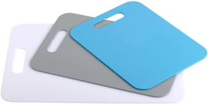 Architec 3-Piece Poly Reversible Cutting Board Set, Assorted Sizes, Blue Architec 3-Piece Poly Reversible Cutting Board Set, Assorted Sizes, Blue