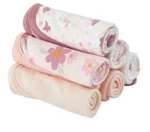 Parent's Choice Floral Washcloths 9in x 9in 6 Pack Parent's Choice Floral Washcloths 9in x 9in 6 Pack
