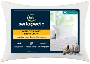 Sertapedic Bounce Back Standard/Queen Bed Pillow, Hypoallergenic Fill Sertapedic Bounce Back Standard/Queen Bed Pillow, Hypoallergenic Fill