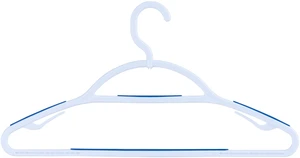 Mainstays Non-Slip Swivel Neck Plastic Clothing Hangers, 5 Pack, Artic White & Stadium Blue Mainstays Non-Slip Swivel Neck Plastic Clothing Hangers, 5 Pack, Artic White & Stadium Blue