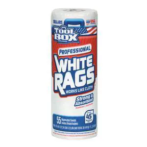 ToolBox Professional White Rags: Multi-Surface Cleaning Disposable Towel, 1 Roll (55 Sheets) ToolBox Professional White Rags: Multi-Surface Cleaning Disposable Towel, 1 Roll (55 Sheets)