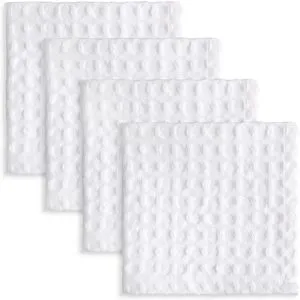 Mainstays 4 Pack Recycled Cotton Waffle Weave Dishcloths, 12in x 12in, White Mainstays 4 Pack Recycled Cotton Waffle Weave Dishcloths, 12in x 12in, White