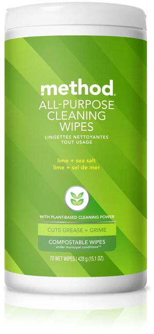 Method All-Purpose Cleaning Wipes, Lime + Sea Salt, 70 Count Method All-Purpose Cleaning Wipes, Lime + Sea Salt, 70 Count