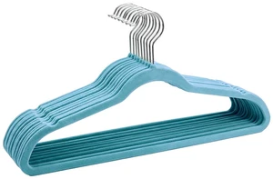 Simplify 10-Pack Velvet Clothing Hangers, Blue Simplify 10-Pack Velvet Clothing Hangers, Blue