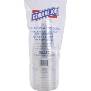Genuine Joe GJO58232 Clear Plastic Cups 10fl oz 25/Pack Genuine Joe GJO58232 Clear Plastic Cups 10fl oz 25/Pack