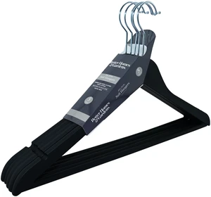 Better Homes & Garden Non-Slip Rubber Hangers for Any Clothing Type, Rich Black, 5 Count Better Homes & Garden Non-Slip Rubber Hangers for Any Clothing Type, Rich Black, 5 Count