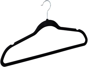 Simplify 6-Pack Huggable Velvet Shirt Hangers, Adult Size, Black Simplify 6-Pack Huggable Velvet Shirt Hangers, Adult Size, Black