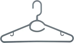 Laundry 360 Swivel Neck Plastic Hangers 5-Pack, Grey Laundry 360 Swivel Neck Plastic Hangers 5-Pack, Grey