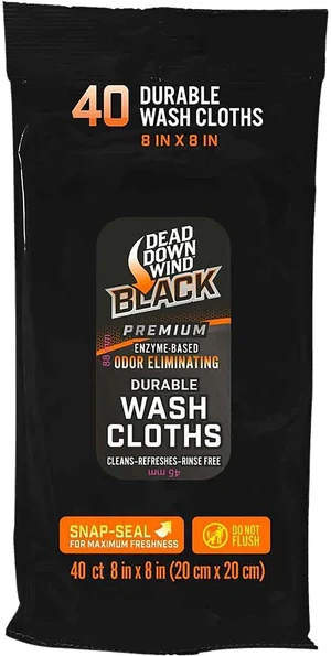 Dead Down Wind Black Premium Wash Cloths Dead Down Wind Black Premium Wash Cloths