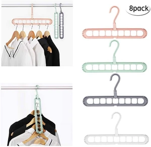 Haitral 9-Hole Plastic Magic Hangers, 8-Pack Haitral 9-Hole Plastic Magic Hangers, 8-Pack