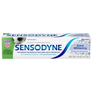 Sensodyne Extra Whitening Sensitive Toothpaste, Mint, 4Oz, for Adults Sensodyne Extra Whitening Sensitive Toothpaste, Mint, 4Oz, for Adults