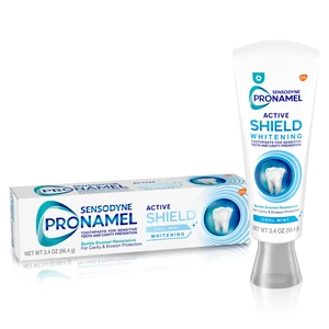 Sensodyne Pronamel Active Shield Whitening Enamel Toothpaste, Cool Mint, 3.4oz Sensodyne Pronamel Active Shield Whitening Enamel Toothpaste, Cool Mint, 3.4oz