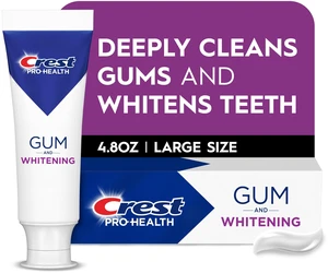 Crest Pro-Health Gum & Whitening Toothpaste, Anticavity, Antibacterial Fluoride, 4.8oz Crest Pro-Health Gum & Whitening Toothpaste, Anticavity, Antibacterial Fluoride, 4.8oz
