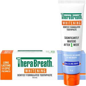 TheraBreath Whitening Toothpaste Peroxide-Free and Anticavity Dazzling Mint 4oz TheraBreath Whitening Toothpaste Peroxide-Free and Anticavity Dazzling Mint 4oz