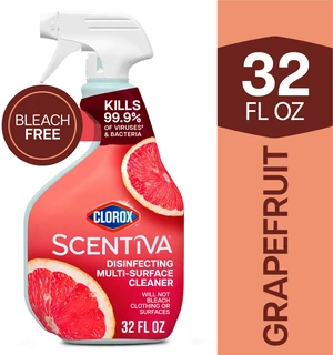 Clorox Scentiva Disinfecting Multi-Surface Cleaner Spray, Grapefruit & Orange Blossom, 32 Fl Oz Clorox Scentiva Disinfecting Multi-Surface Cleaner Spray, Grapefruit & Orange Blossom, 32 Fl Oz