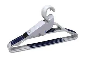 Mainstays Non-Slip Plastic Swivel Neck Clothing Hangers, 5 Count, White & Blue, Adult Mainstays Non-Slip Plastic Swivel Neck Clothing Hangers, 5 Count, White & Blue, Adult